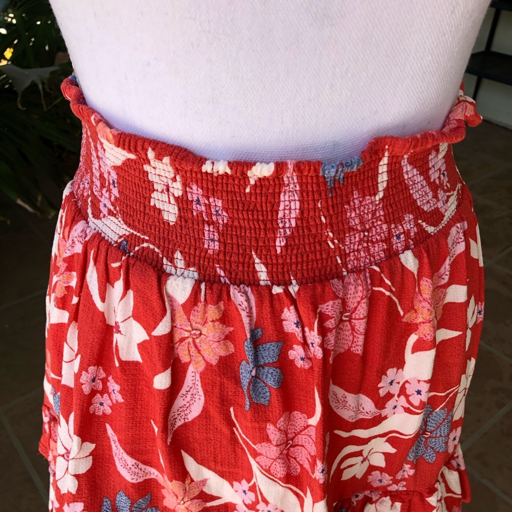 Cynthia Rowley Red Floral Skirt - Size M - Picture 3 of 8